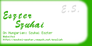 eszter szuhai business card